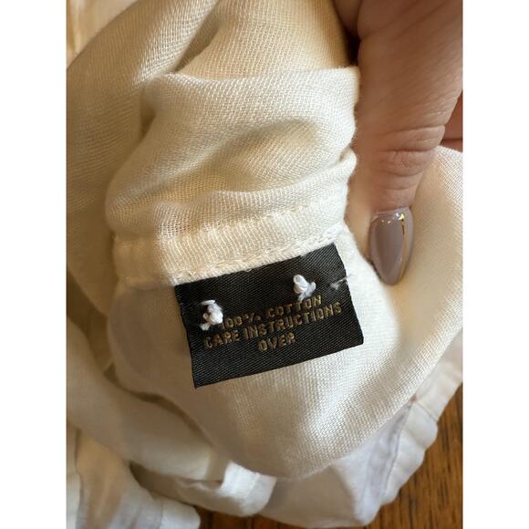 J.L. Powell Shirt Mens 2XL XXL White Cotton Long Sleeve Button Front Pockets - Picture 6 of 8